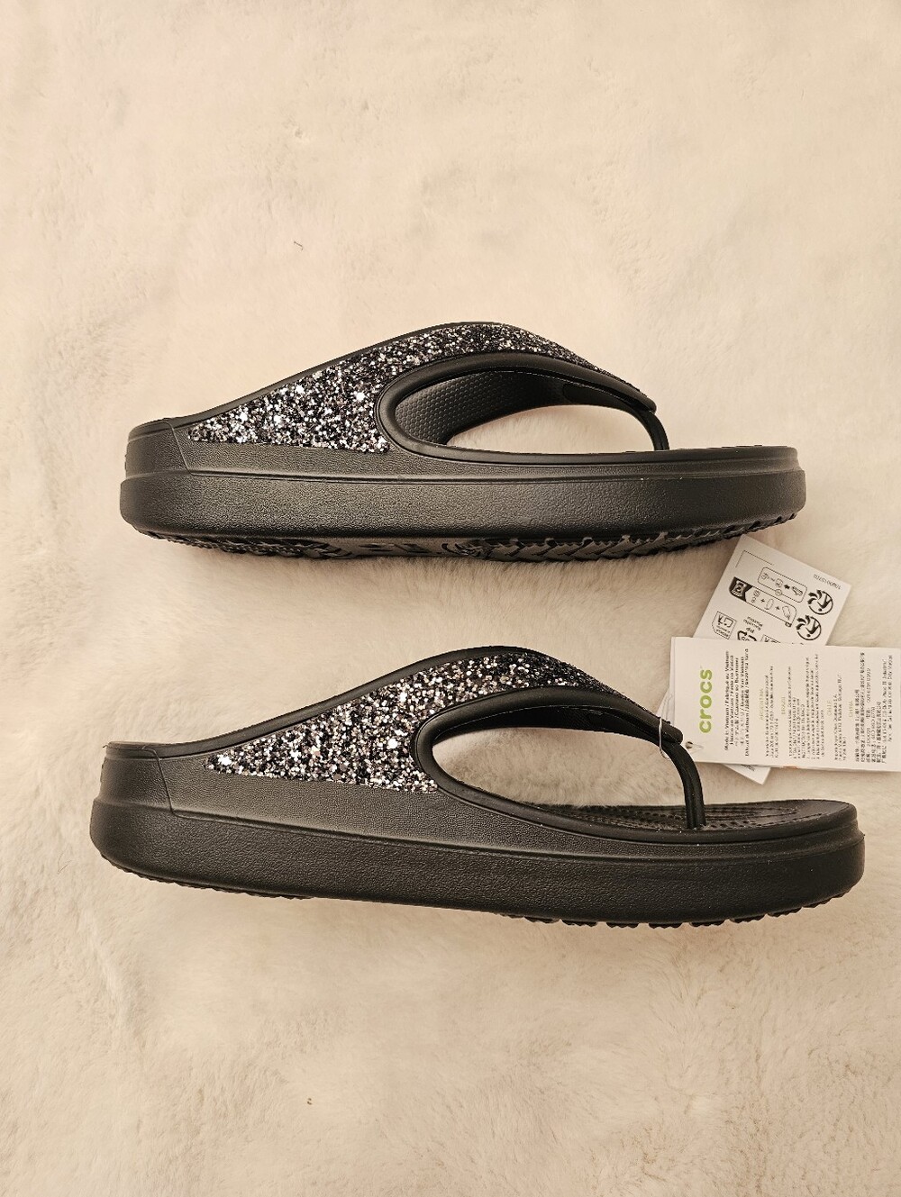 New Crocs Sloane Glitter Sandal Size 8 - Picture 4 of 9